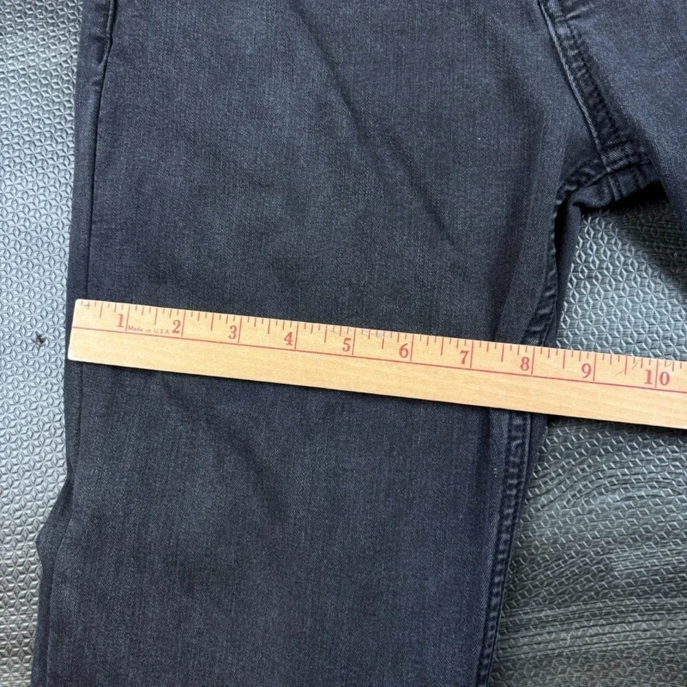 Mugsy Jeans Mens 30x30 (fits 30x29) Black Squid Inks Stretch Slim Straight Denim
